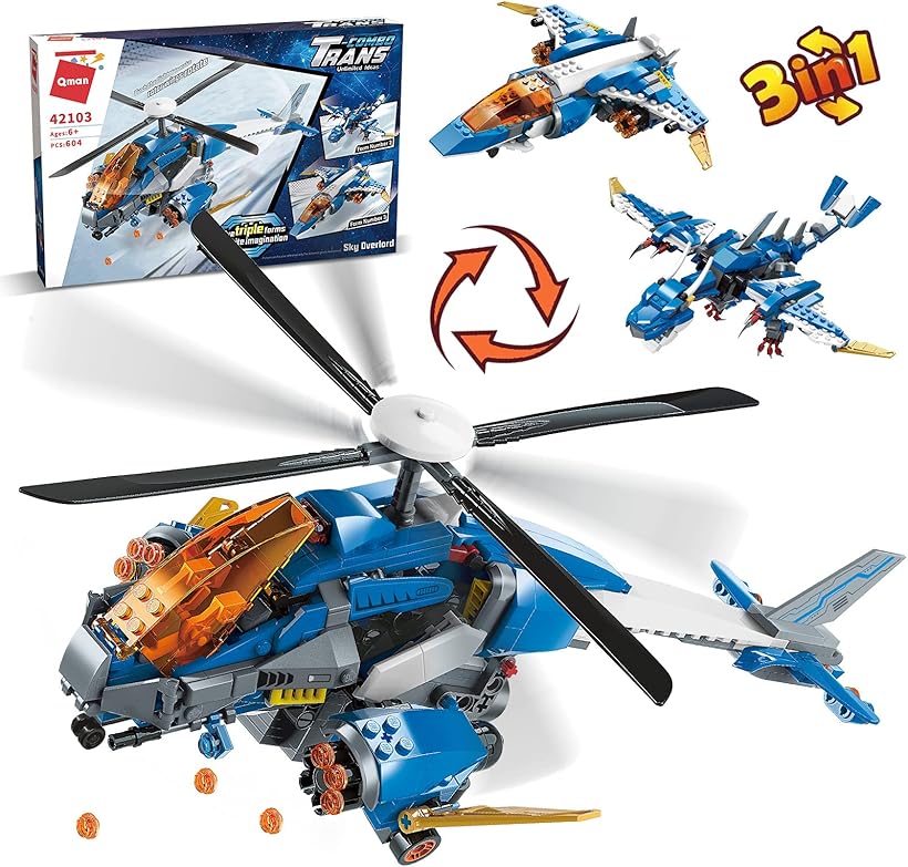 QMAN Creator Building Helicopter Monster Dragon Overlord